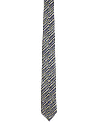 Zegna Navy Yellow Striped Tie