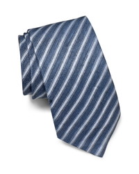 John Varvatos Star USA Stripe Linen Silk Tie