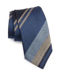 David Donahue Stripe Silk Tie In Blue At Nordstrom