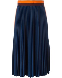 MSGM Striped Detail Pleated Skirt