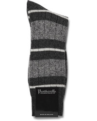 Pantherella Apsley Striped Cashmere Blend Socks