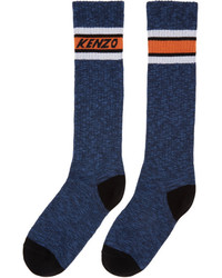 Kenzo Blue Logo Stripe Socks