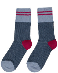 Marni Blue Pink Striped Socks