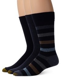 Gold Toe Classic Stripe 3 Pack Dress Socks