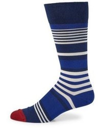 Paul Smith Ecru Stripe Knitted Socks