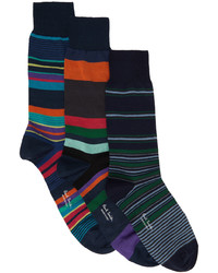 Paul Smith Four Pack Assorted Striped Socks