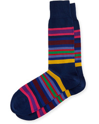 Paul Smith Multicolor Kew Stripe Socks Navy