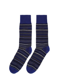 BOSS Navy Multi Stripe Socks