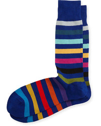 Paul Smith Rainbow Stripe Socks Navy