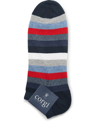 Corgi Striped Cotton Blend Socks