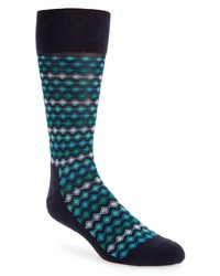 Nordstrom Men's Shop Striped Diamond Grid Socks