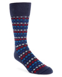 Nordstrom Men's Shop Striped Diamond Grid Socks