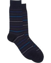 Barneys New York Striped Midcalf Socks
