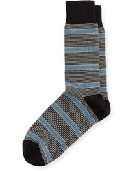 Neiman Marcus Variegated Jaspe Striped Socks