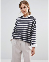 Vero Moda Altha Boxy Striped Long Sleeve Sweater
