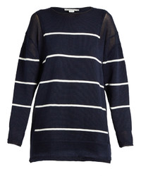Stella McCartney Deconstructed Striped Cotton Sweater