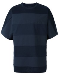 Juun.J Striped Panelled T Shirt