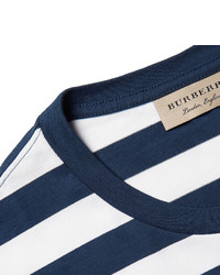 Burberry Slim Fit Striped Cotton Jersey T Shirt