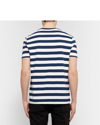 Burberry Slim Fit Striped Cotton Jersey T Shirt
