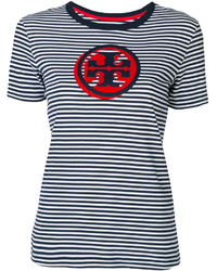 Tory Burch Striped Logo T Shirt