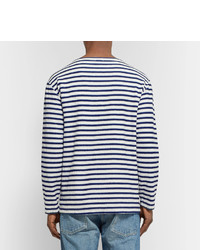 orSlow Striped Slub Cotton Jersey T Shirt