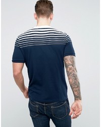 Original Penguin T Shirt Gradient Stripe Slim Fit In Navy