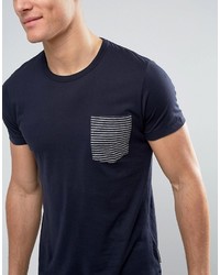 French Connection T Shirt With Contrast Stripe Pocket