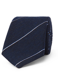 Dunhill 7cm Striped Wool And Mulberry Silk Blend Tie