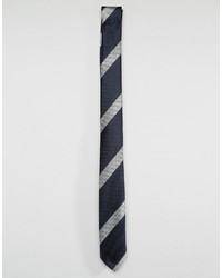 Asos Stripe Tie In Navy
