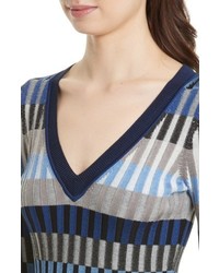 Diane von Furstenberg Stripe Rib Knit Sweater