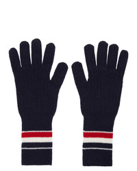 Thom Browne Navy Merino Rwb Stripe Gloves