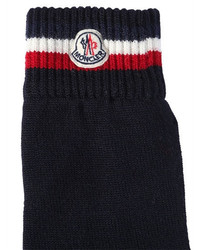 Moncler Striped Wool Gloves