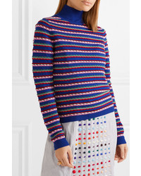 Rosie Assoulin Striped Wool Turtleneck Sweater