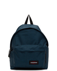 Navy Houndstooth Canvas Backpack