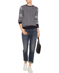Equipment Shane Houndstooth Cotton And Cashmere Blend Sweater