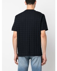 Emporio Armani Tonal Houndstooth Cotton T Shirt
