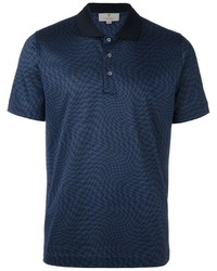 Navy Houndstooth Polo