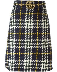 Gucci Houndstooth Knit Skirt
