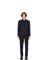 Etro Navy Wool Houndstooth Suit
