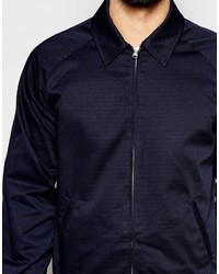Asos Brand Harrington Jacket In Navy