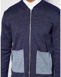 Asos Brand Knitted Jacket With Contrast Pocket