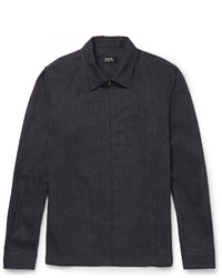 A.P.C. Cotton And Linen Blend Zip Up Shirt Jacket