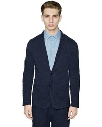 Emporio Armani Wrinkled Effect Cotton Jersey Jacket
