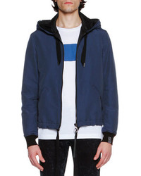 Lanvin Hooded Zip Front Jacket French Blue