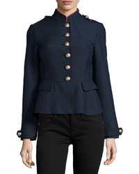 Burberry Huntingdale Military Button Jacket Ink Blue