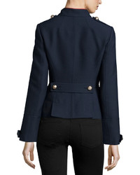 Burberry Huntingdale Military Button Jacket Ink Blue