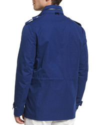 Michael Kors Michl Kors Nylon Blend Utility Jacket Blue