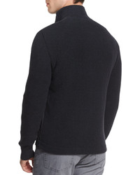 Ermenegildo Zegna Microfiber Jacket With Knit Sleeves Slate