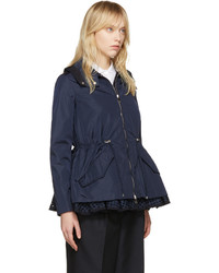 Moncler Navy Lotus Hooded Jacket