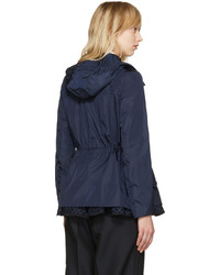 Moncler Navy Lotus Hooded Jacket